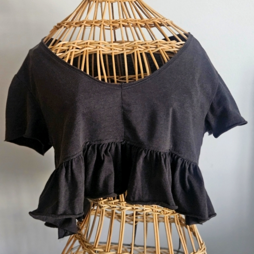 Ruffle Crop Top, Size Small